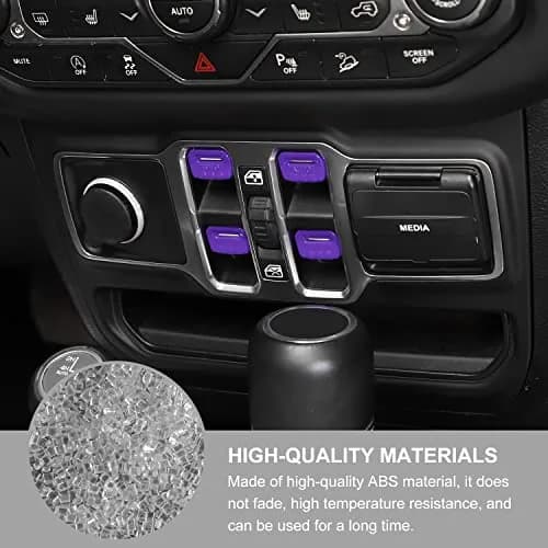Jimen Compatible with Jeep Wrangler JL & Gladiator 2018-2023 | Purple Interior Trim Cover thumbnail 5
