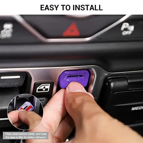 Jimen Compatible with Jeep Wrangler JL & Gladiator 2018-2023 | Purple Interior Trim Cover thumbnail 6