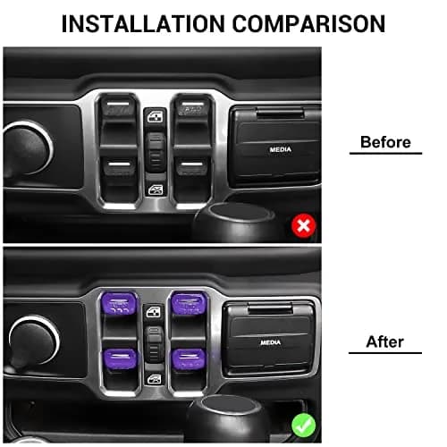 Jimen Compatible with Jeep Wrangler JL & Gladiator 2018-2023 | Purple Interior Trim Cover thumbnail 7