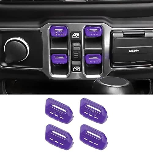 Jimen Compatible with Jeep Wrangler JL & Gladiator 2018-2023 | Purple Interior Trim Cover thumbnail 2