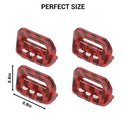 Jimen Compatible with Jeep Wrangler JL JLU 2018-2023 & Gladiator JT 2020-2023, 4PCS Red Carbon Fiber Interior Switch Cover thumbnail 3