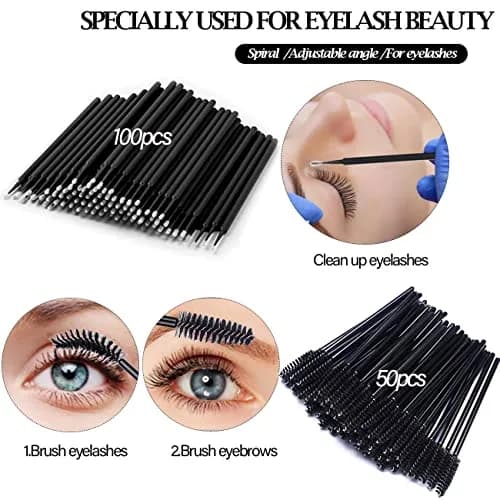 QUKLOGEN Eyelash Extension Kit with USB Fan Dryer & 267 Tools | Black thumbnail 7