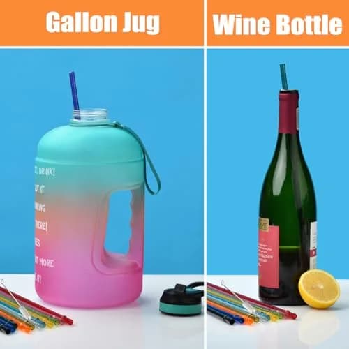 ALINK 12-Pack Glitter Reusable Hard Plastic Tumbler Straws 33cm (13 inch) | Extra Long for Gallon Jugs thumbnail 7