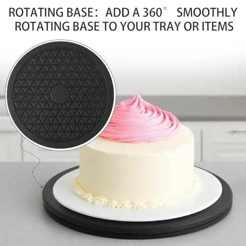 QDiShi 8 Inch Rotating Swivel Stand 2-Pack | Heavy Duty ABS Turntable thumbnail 5