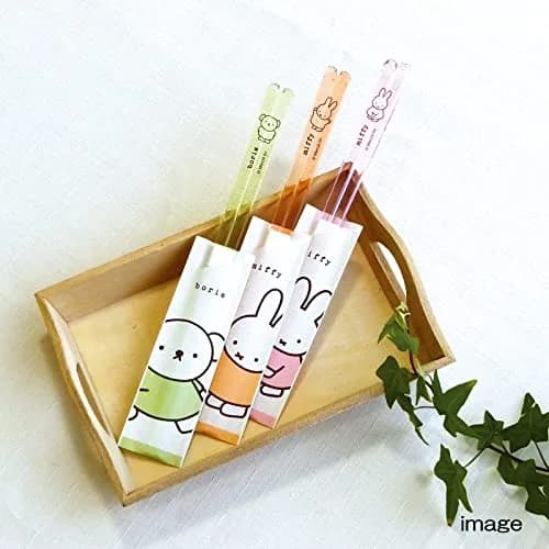 金正陶器(Kaneshotouki) Dick Bruna Miffy Clear Chopsticks 23cm | Light Green, Made in Japan thumbnail 2