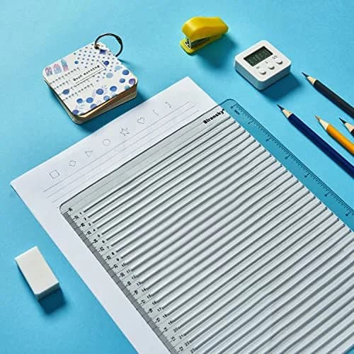 Sirensky Straight Line Stencil Templates and Envelope Addressing Guide Set of 6 | College Ruled 9/32" and 0.35" Spacing thumbnail 4