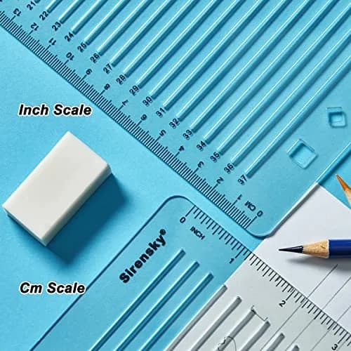 Sirensky Straight Line Stencil Templates and Envelope Addressing Guide Set of 6 | College Ruled 9/32" and 0.35" Spacing thumbnail 3