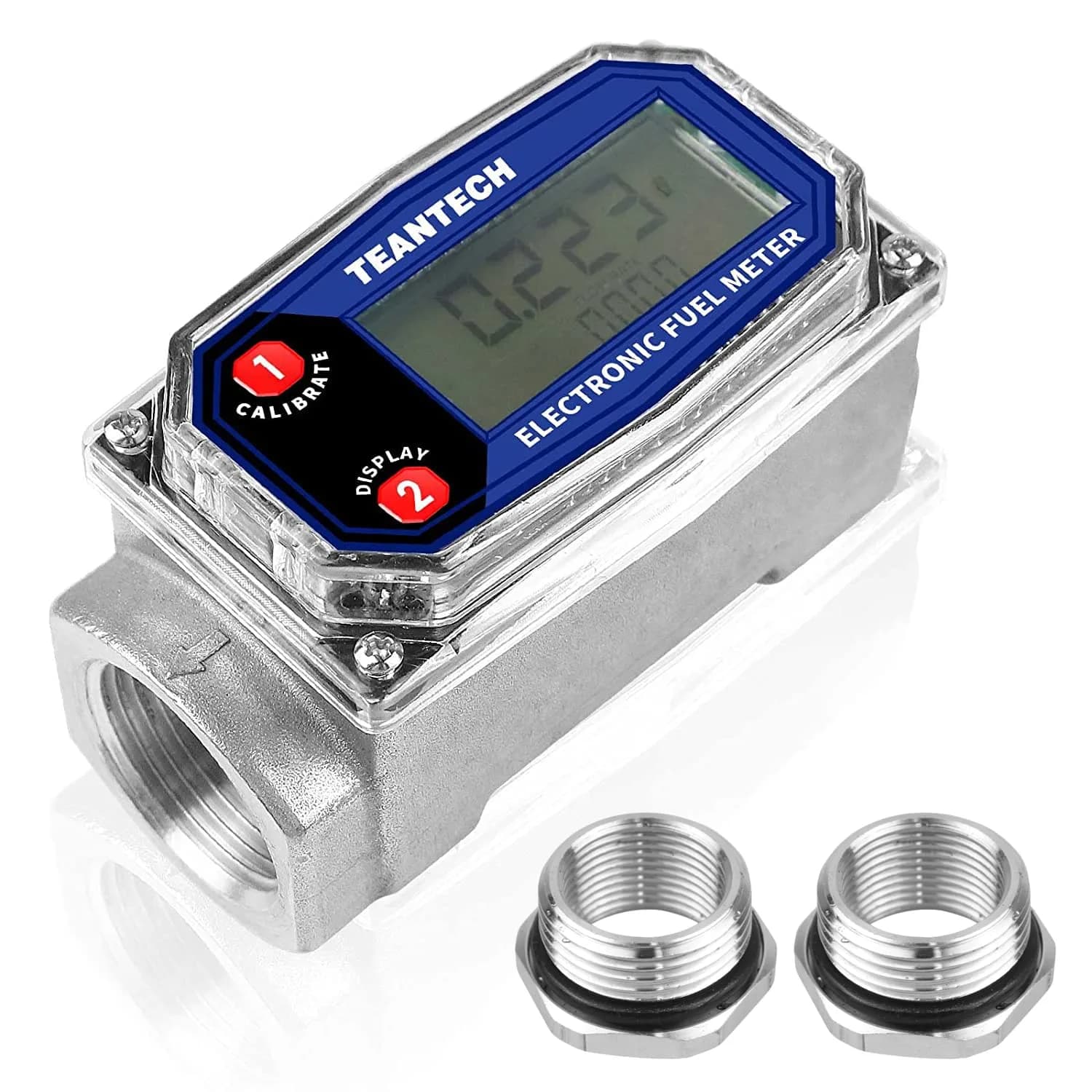 TEANTECH Turbine Flow Meter 3/4 inch (19.05mm) with NPT Counter | Accurate Flow Measurement