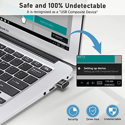 AUEDROT Metal Mouse Jiggler 2 PCS | Undetectable USB Mouse Mover for Computer & Laptop thumbnail 3