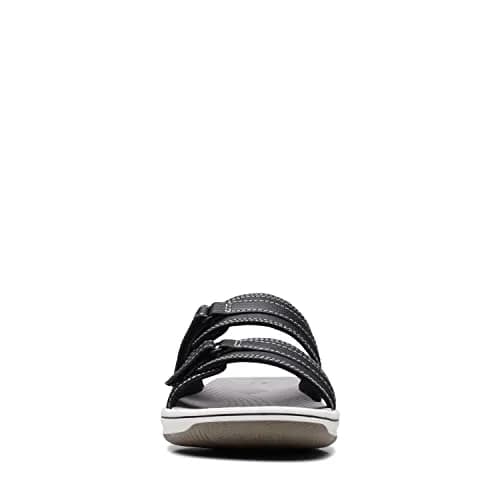 Clarks Cloudsteppers Women's Breeze Piper Slide Sandal Black Synthetic 8 Medium US | Beach-Strolling Comfort thumbnail 4