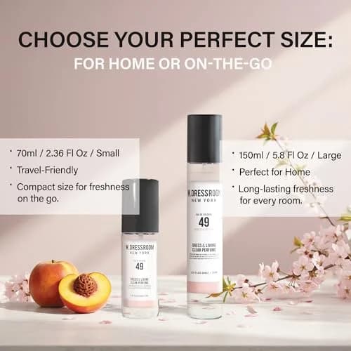 W.Dressroom No.49 Peach Blossom & Living Clear Perfume 70ml | Fresh Scent for Clothes & Rooms thumbnail 6