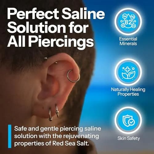 H2Ocean Piercing Aftercare Spray Bundle | 2x 4oz & 2x 1.5oz Bottles | Fast Healing for Ear, Nose, Body Piercings thumbnail 7