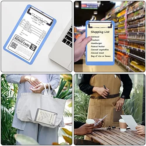 Wisdompro Mini Clipboards 12cm x 18.5cm (4.7"x7.3") Black/Blue 2-Pack | Durable Polypropylene & Stainless Steel thumbnail 7