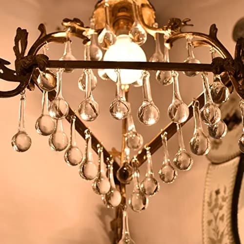 Indian Shelf Clear Glass Teardrop Christmas Ornaments 20 Piece Set | Vintage Style Hanging Decor thumbnail 4