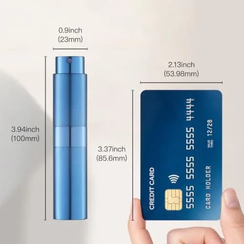 LISAPACK 8ml (0.27 Fl Oz) Refillable Perfume Travel Bottle | Leak-Proof Aluminum Atomizer Sprayer thumbnail 7