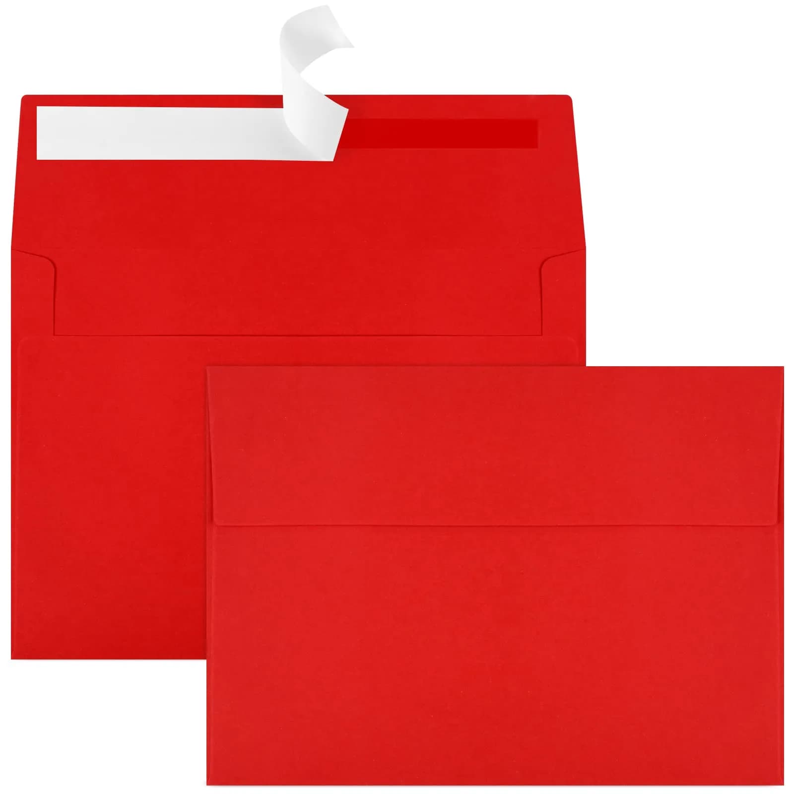 Joyberg Red A7 Envelopes (5.25x7.25in) | Self Seal Greeting Card Envelopes for Invitations