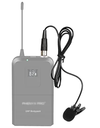 Todlinkoc Lavalier Microphone with Mini XLR Jack | Wireless UHF Clip-on Lapel Mic for Voice Amplifier thumbnail 2