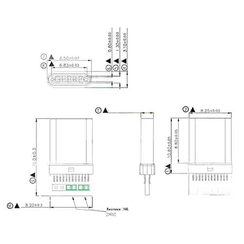 ANMBEST USB 3.1 Type C Connector 24 Pins Male Female Plug Socket with PCB Board, 8.4mm x 2.6mm | 5Gbps Data Transfer & 3A Charging thumbnail 5