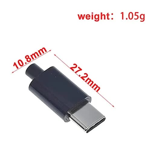 ANMBEST USB 3.1 Type C Connector 24 Pins Male Female Plug Socket with PCB Board, 8.4mm x 2.6mm | 5Gbps Data Transfer & 3A Charging thumbnail 4