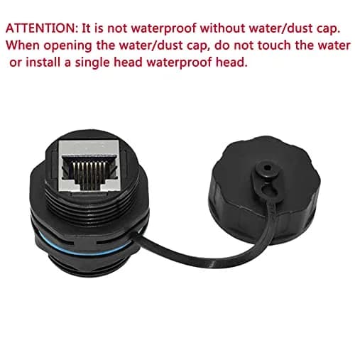 ANMBEST Shielded CAT6 RJ45 Waterproof Connector 10-Pack | IP68 Industrial Grade thumbnail 4