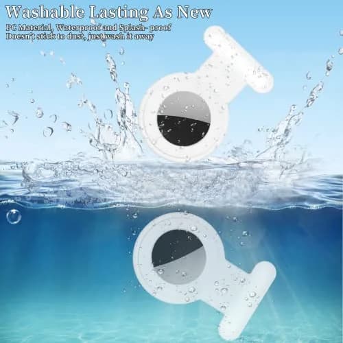 Fzemnn Silicone AirTag Holder Case 2 Pack | Hidden Pin Design for Kids & Pets thumbnail 3