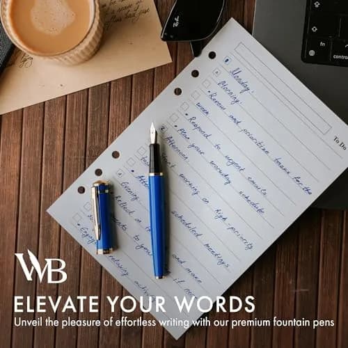 Wordsworth & Black Luxury Fountain Pen Set with Medium Nib, Blue Ink | Smooth Ink Flow Writing Instrument thumbnail 3