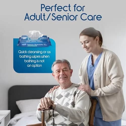 Inspire Adult Wet Wipes, 300 Count | Hypoallergenic Cleansing Cloths for Elderly Care thumbnail 5