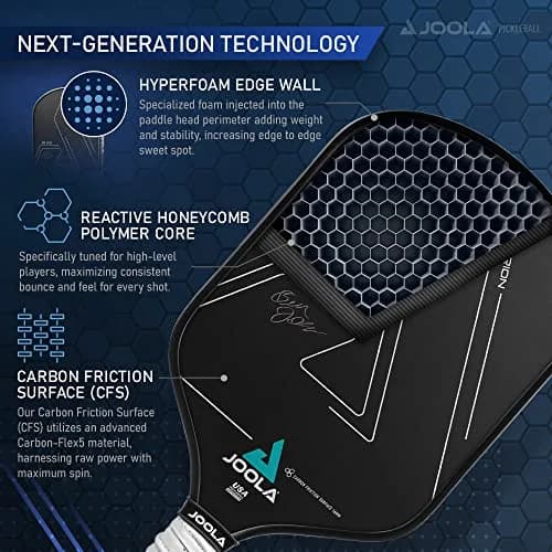 JOOLA Ben Johns Hyperion Pickleball Paddle 16mm (0.63 inch) | USAPA Approved Max Spin thumbnail 4