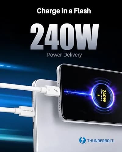Cable Matters Thunderbolt 4 Cable 1m (3.3ft) | 40Gbps Data, 240W Charging, 8K Video thumbnail 4