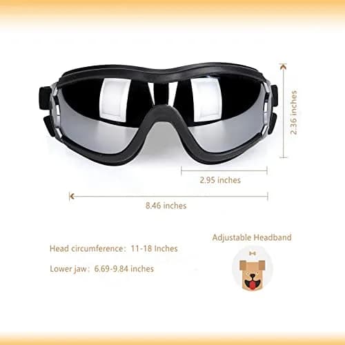 NVTED Dog Sunglasses Dog Goggles Pack of 2 | UV Protection Wind Dust Fog Protection Pet Glasses Eye Wear thumbnail 4