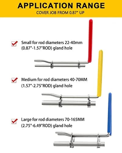 VEHIFOMO Hydraulic Seal Installation Tools Set (3 PCS) | For Rod Seals & U-Cups thumbnail 8