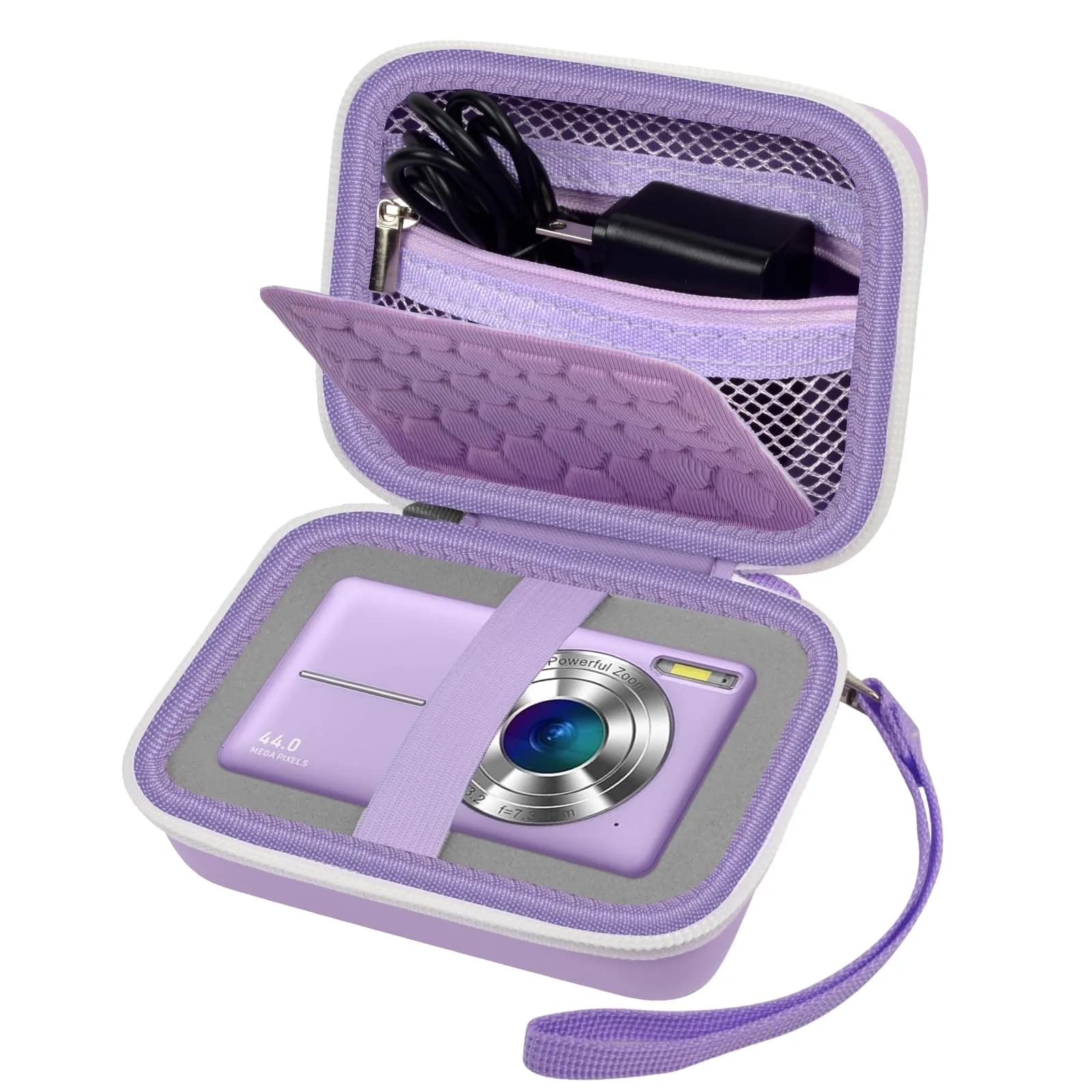 Comecase Black Camera Case for Small Digital Cameras | Fits Kodak FZ55/FZ45, Canon ELPH 180/190, Sony DSCW800/DSCW830 | 12.0cm (4.72") — Purple