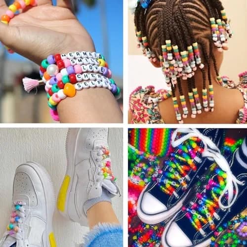 QUEFE 64 Colors 2350pcs Pony Beads Bracelet Making Kit | Rainbow Kandi Friendship Bracelet Kit thumbnail 4