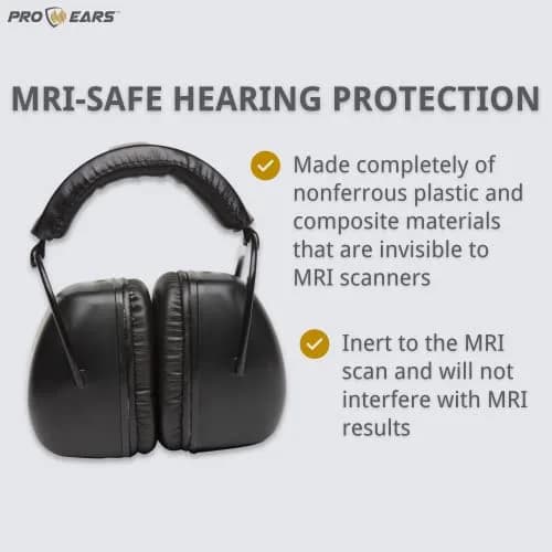 Pro Ears Ultra 30 MRI Kit - MRI-Safe Hearing Protection Earmuffs & Earplugs, NRR 30 dB, 623 g (1.37 lb) | ANSI S3.19-1974 Certified thumbnail 6
