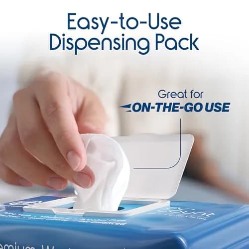 Inspire Adult Wet Wipes, Wash Cloths 500 Count (10 Packs of 50) | Hypoallergenic & Aloe Vera Infused for Sensitive Skin thumbnail 6