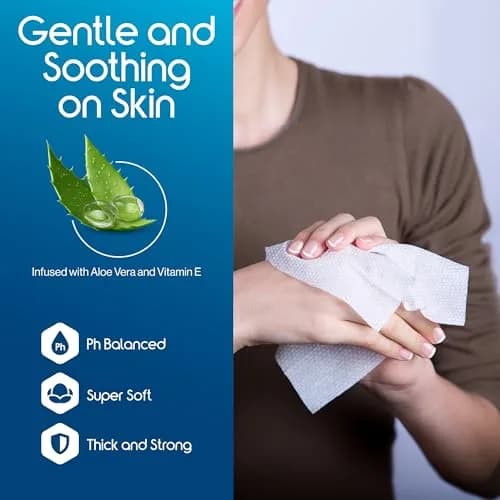 Inspire Adult Wet Wipes, Wash Cloths 500 Count (10 Packs of 50) | Hypoallergenic & Aloe Vera Infused for Sensitive Skin thumbnail 4