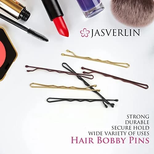 JASVERLIN Large Brown Bobby Pins 6 cm (2.4 inches) 100 Pcs | Firm Hold Hair Pins for All Hair Types thumbnail 3