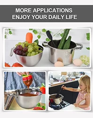Marsheepy 1.1QT Double Boiler Melting Pot with 2QT 304 Stainless Steel Pot | Kitchen & Dining thumbnail 6