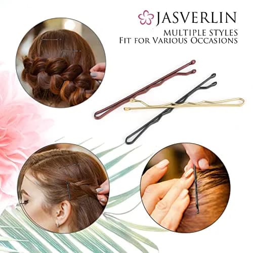 JASVERLIN Large Black Bobby Pins 6cm (2.4 inches) | Secure Hold for All Hair Types thumbnail 5