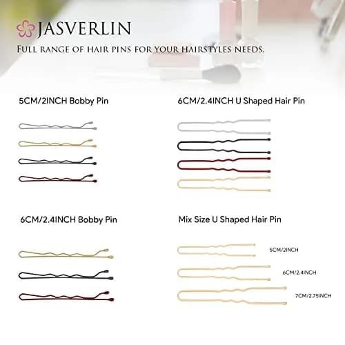 JASVERLIN Large Black Bobby Pins 6cm (2.4 inches) | Secure Hold for All Hair Types thumbnail 7