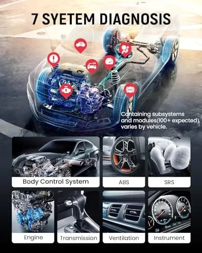Thinkcar ThinkScan Plus S7 OBD2 Scanner | ABS, SRS, ECM, TCM, BCM, AC, IC System Diagnostic Tool with 5 Special Services & 94 Car Brands thumbnail 2