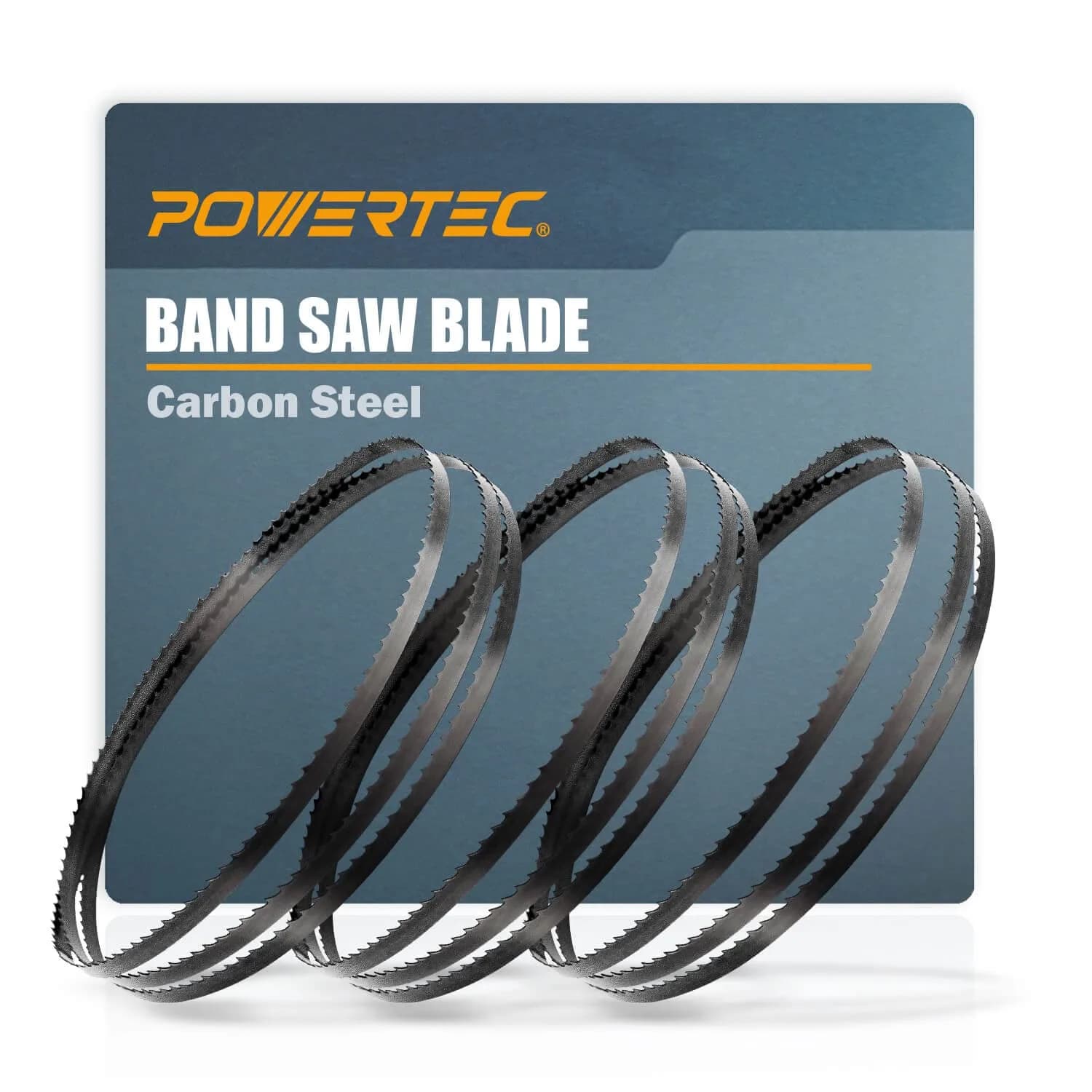 POWERTEC 56-7/8 Inch Bandsaw Blades | 14 TPI Carbon Steel for Wood & Metal, 1 Pack — Assortment, 3 PK