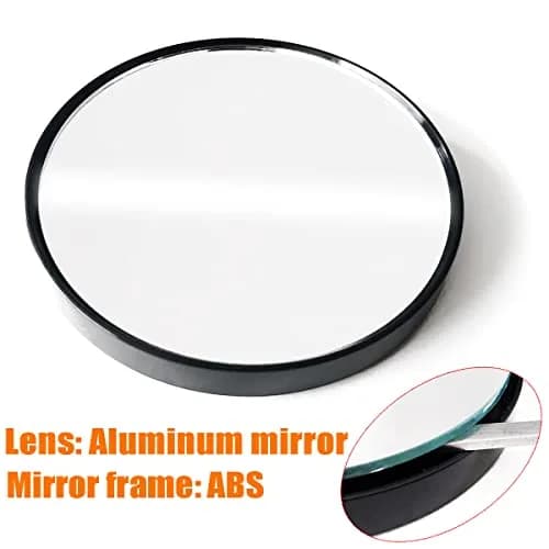 TTSAM 10X Magnifying Makeup Mirror with Tweezers & Suction Cups | 10.9 cm (4.3 inches) Round Black thumbnail 3
