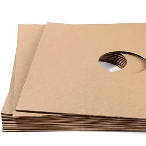 Facmogu 10PCS 12in Vinyl Record Sleeves | Thick 350gsm Kraft Cardboard LP Covers for 12-inch Vinyl thumbnail 3