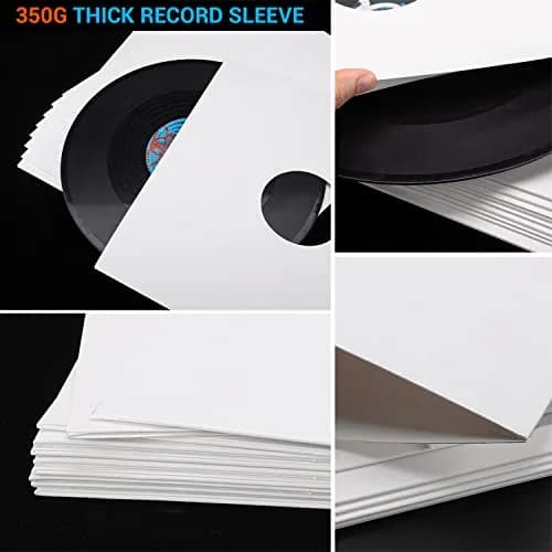 Facmogu 10PCS 12-inch Vinyl Record Sleeves 30.48cm (12 inch) | Acid-Free Cardboard LP Covers for 33 RPM Records thumbnail 6