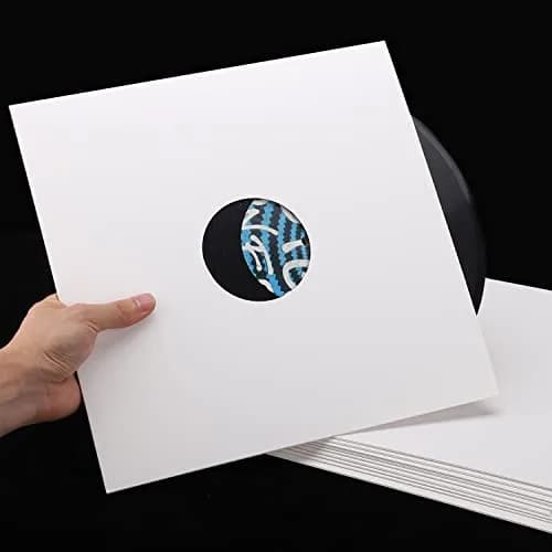 Facmogu 10PCS 12-inch Vinyl Record Sleeves 30.48cm (12 inch) | Acid-Free Cardboard LP Covers for 33 RPM Records thumbnail 2