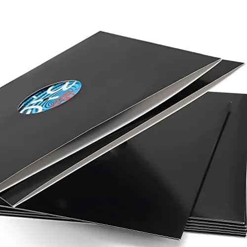 Facmogu 10PCS 12-inch Vinyl Record Sleeves 30.48cm (12 Inch) | Heavy Duty 350gsm Cardboard Jacket for Single LP thumbnail 2