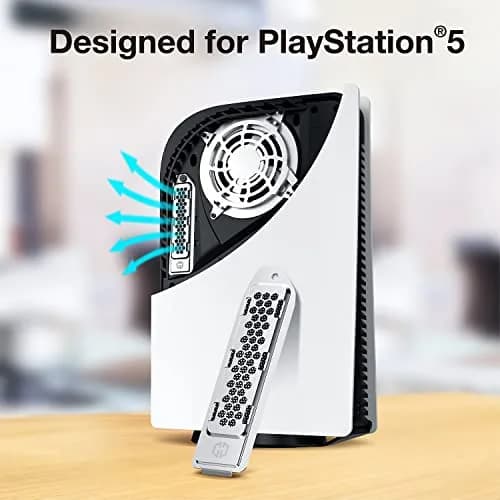 GRAUGEAR Metal Heat Dissipation Cover for PS5 M.2 SSD Expansion Slot | Cooling and Dust Proof (Silver) thumbnail 2