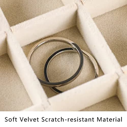Frebeauty Jewelry Trays for Drawer | Set of 4 Velvet Organizer for Earrings, Rings & Necklaces thumbnail 7