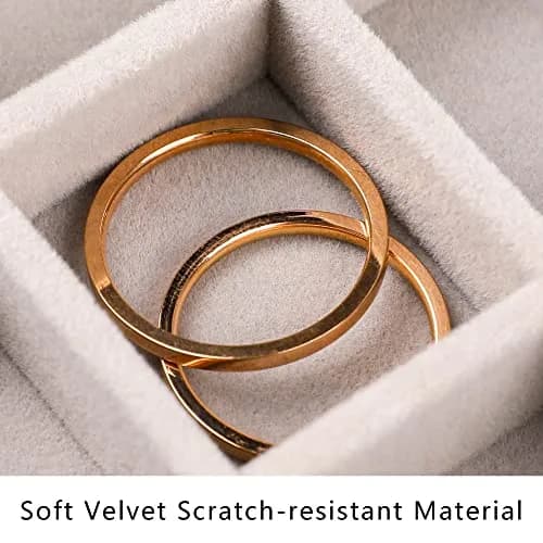 Frebeauty Jewelry Trays for Drawer | Set of 4 Velvet Organizer for Earrings, Rings & Necklaces, 8.3×4.75 inch thumbnail 7